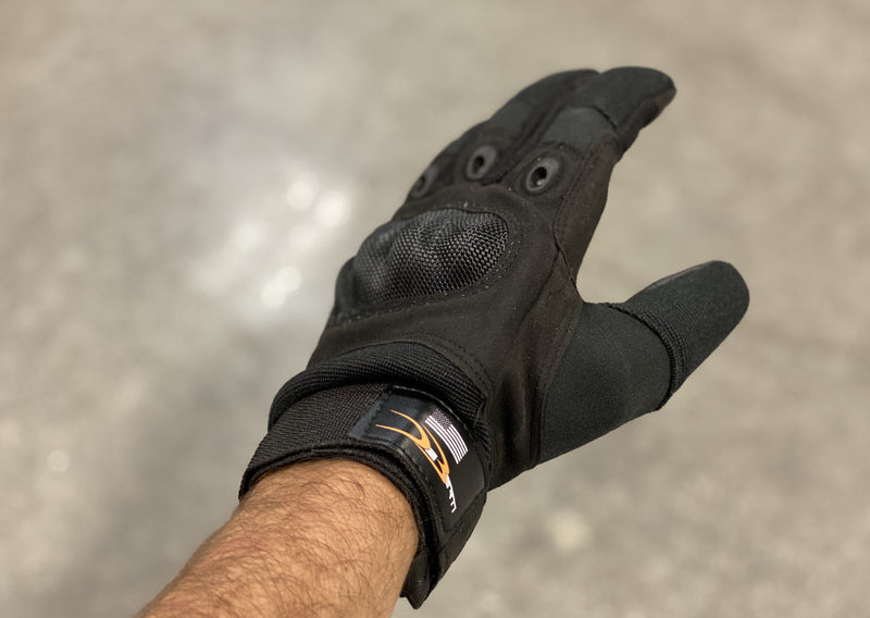 Our work series gloves are high end and very durable. There made out of a blend of materials from carbon fiber board, high elastic mesh, to tactical training Wear resistant palm mats. These were created to work in the worst conditions from tactical training, construction, automotive all the way to off-road gloves. 